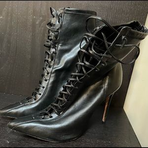 Sexy lace up booties